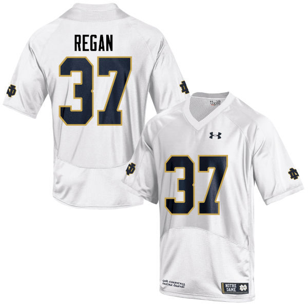Men #37 Robert Regan Notre Dame Fighting Irish College Football Jerseys-White